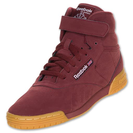 REEBOK Men's Ex-O-Fit Mid Casual Shoes, Maroon/White/Gum release photo