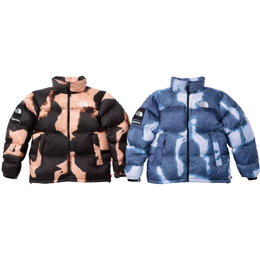 Supreme®/the North Face® Bleached Denim Print Nuptse Jacket release photo 1