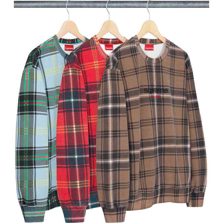 Supreme Plaid Crewneck release photo 1