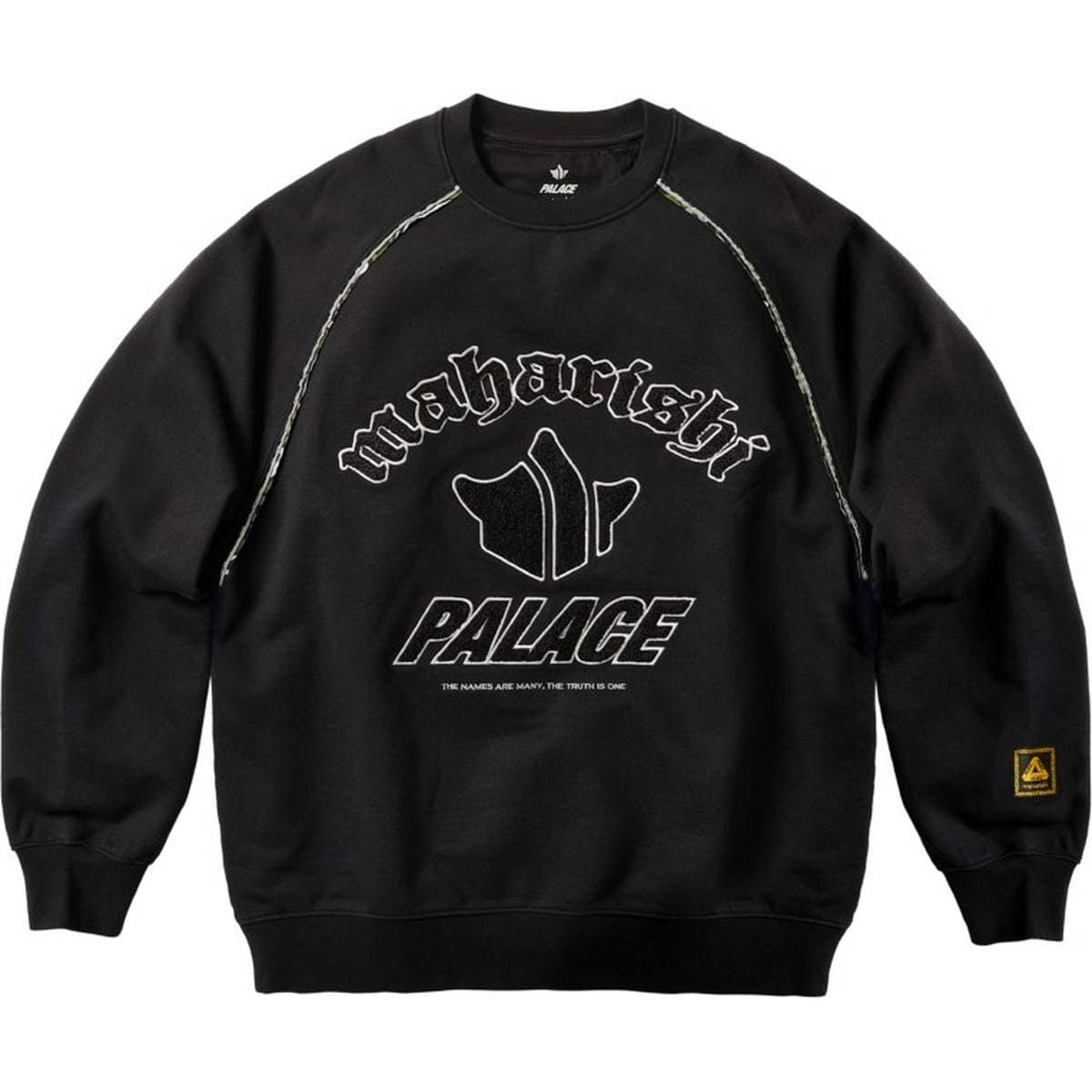 Palace Palace Maharishi Temple Script Crew Black release photo 1
