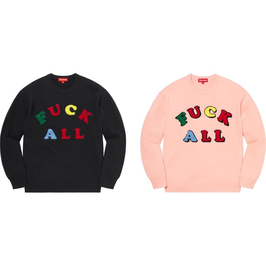 Supreme Jamie Reid Fuck All Sweater release photo 1