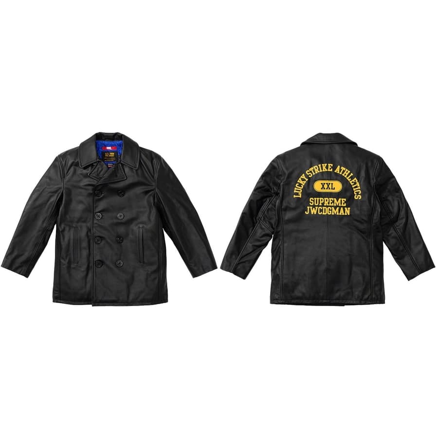 Supreme®/JUNYA WATANABE CDG Schott® Leather Peacoat release photo 1