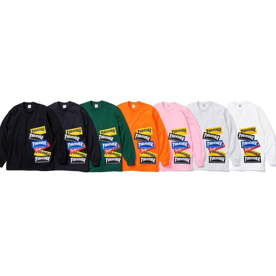 Supreme®/thrasher® Multi Logo L/s Tee release photo 1