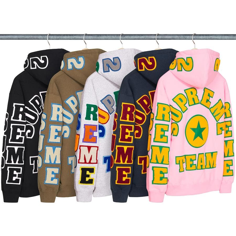 Supreme Team Chenille Hooded Sweatshirt release photo 1