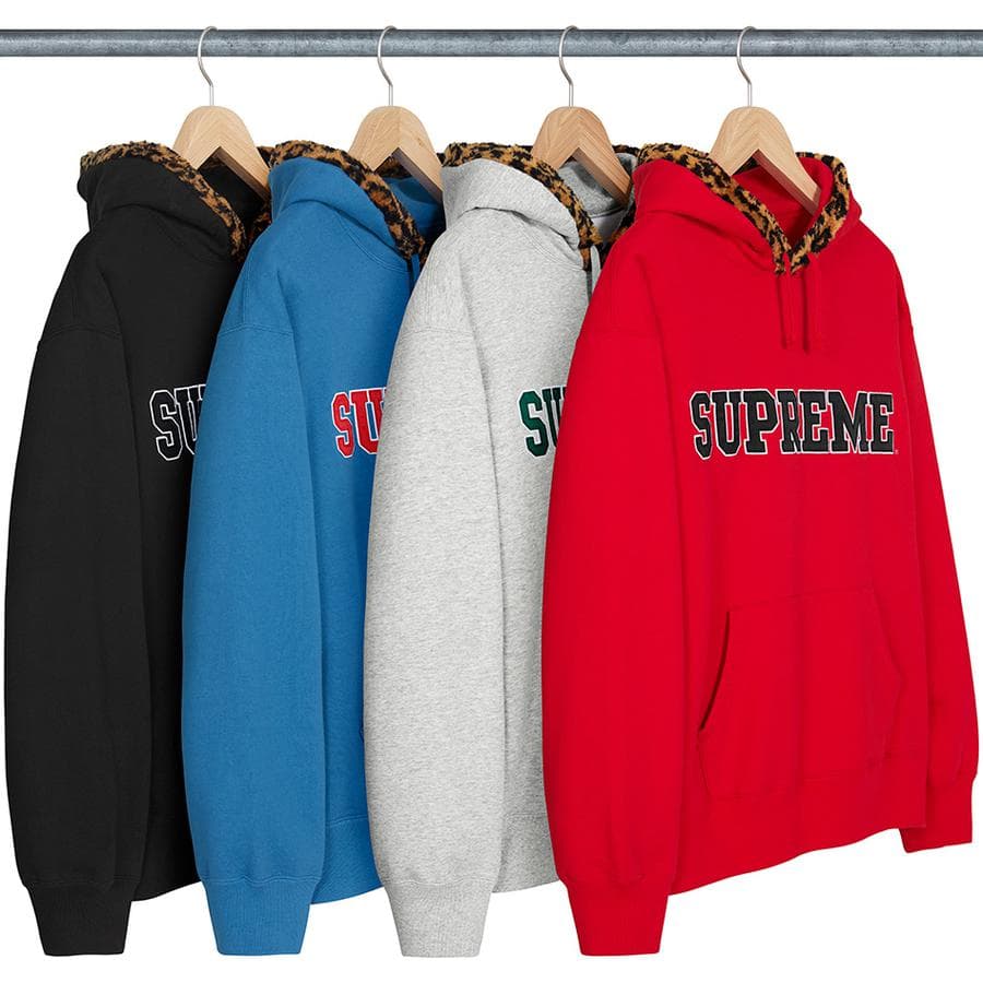 Leopard Trim Hooded Sweatshirt release photo 1