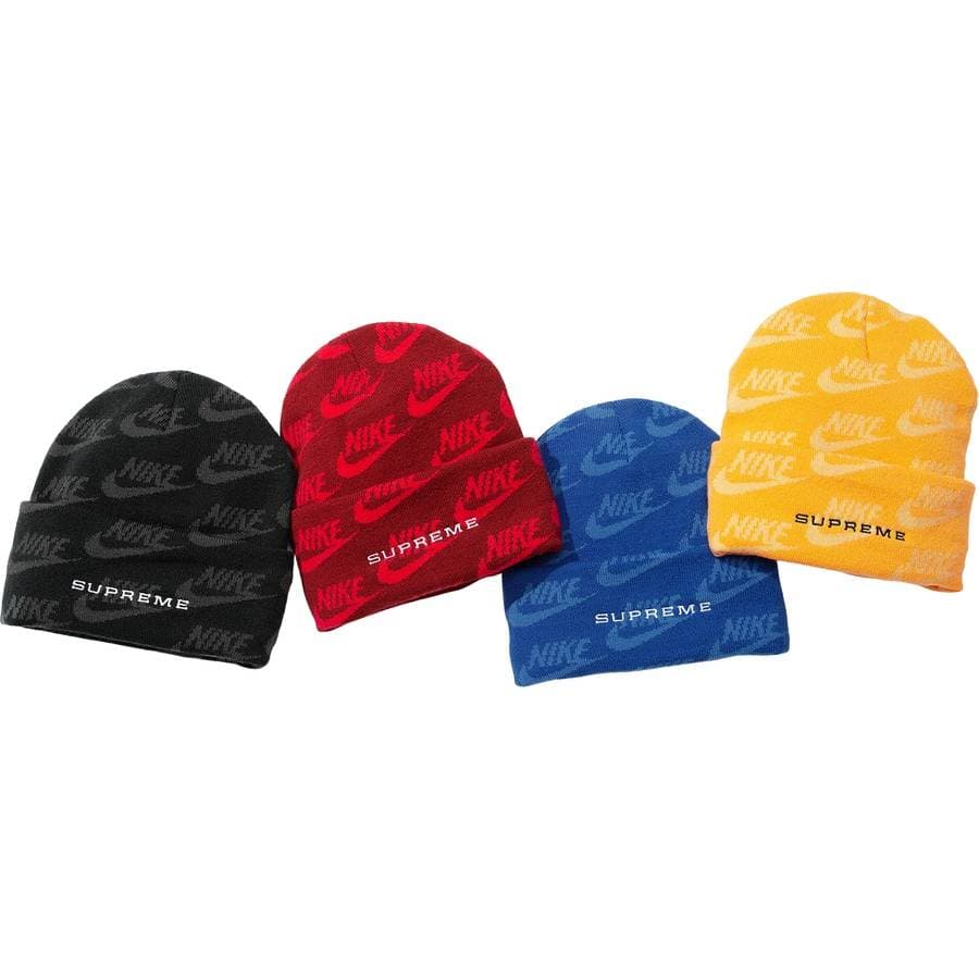Supreme®/Nike® Jacquard Logos Beanie release photo 1