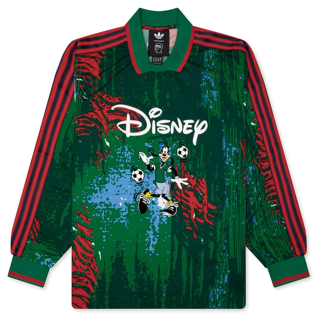 Adidas Originals x Brain Dead by Disney Long Sleeve Jersey - Red/Bold Green/Blue adidas release photo