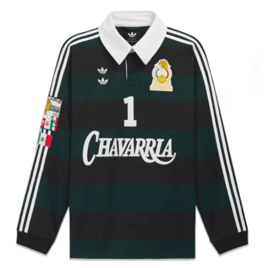 Adidas Originals x Willy Chavarria Rugby - Black/Aurora Ivy adidas release photo
