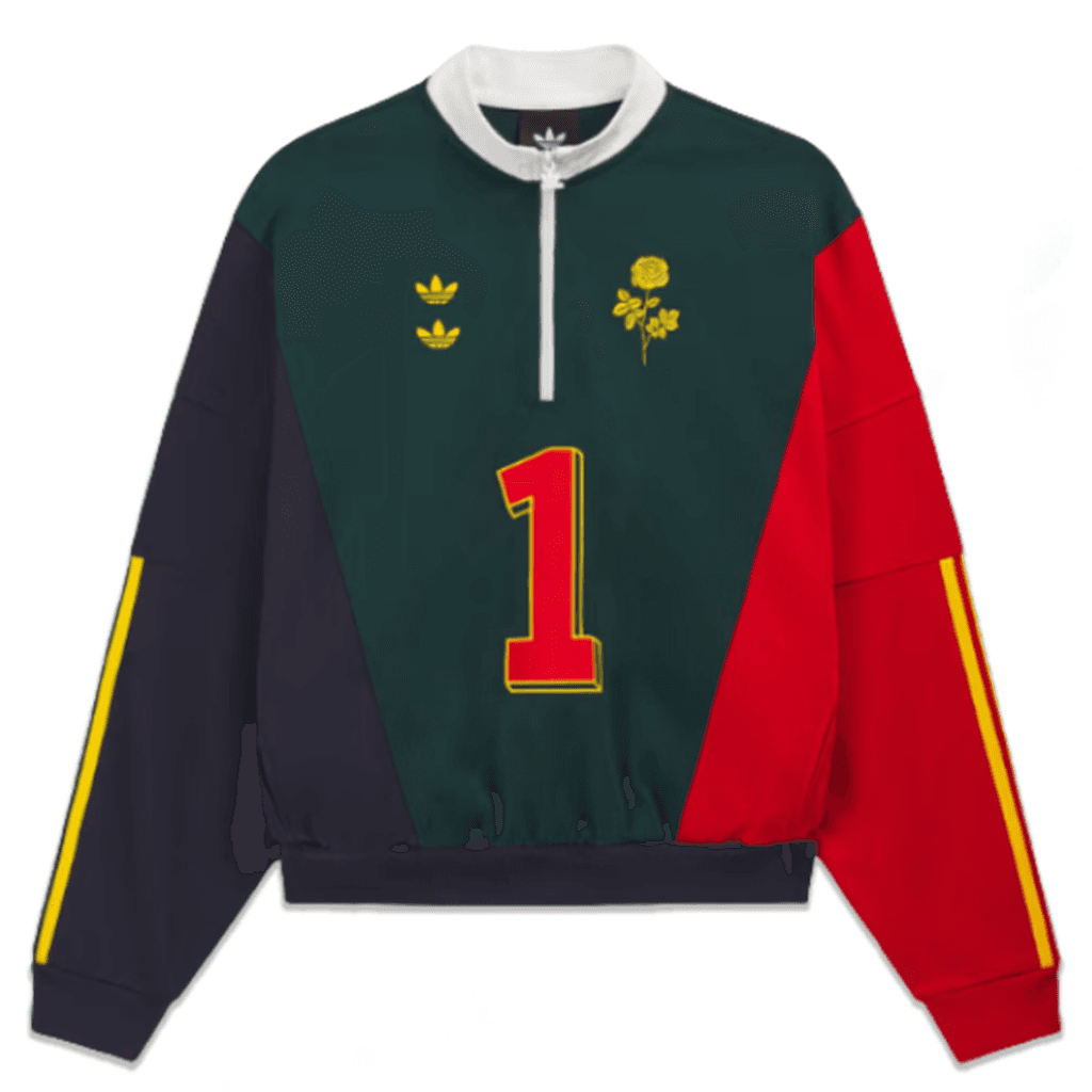 Adidas Originals x Willy Chavarria Watson P Pullover - Aurora Ivy/Legend Ink/Better Scarlet release photo 1