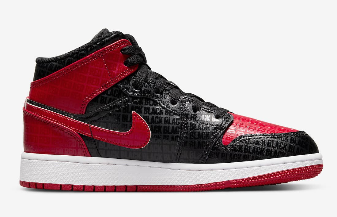 Air Jordan 1 Mid GS “Bred” release photo 4