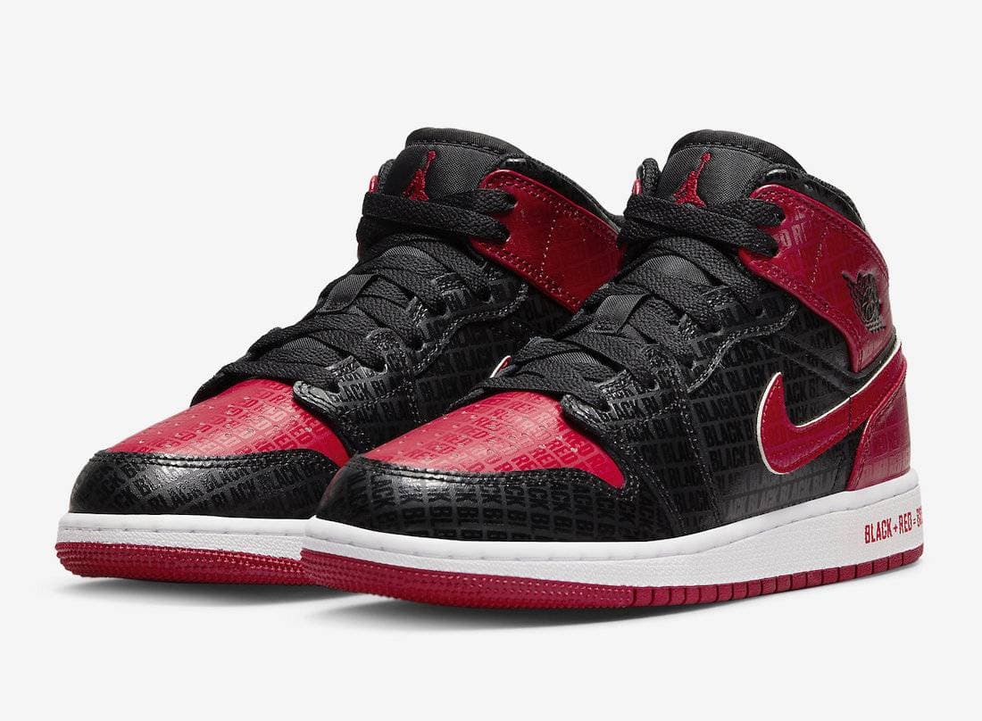 Air Jordan 1 Mid GS “Bred” release photo 2