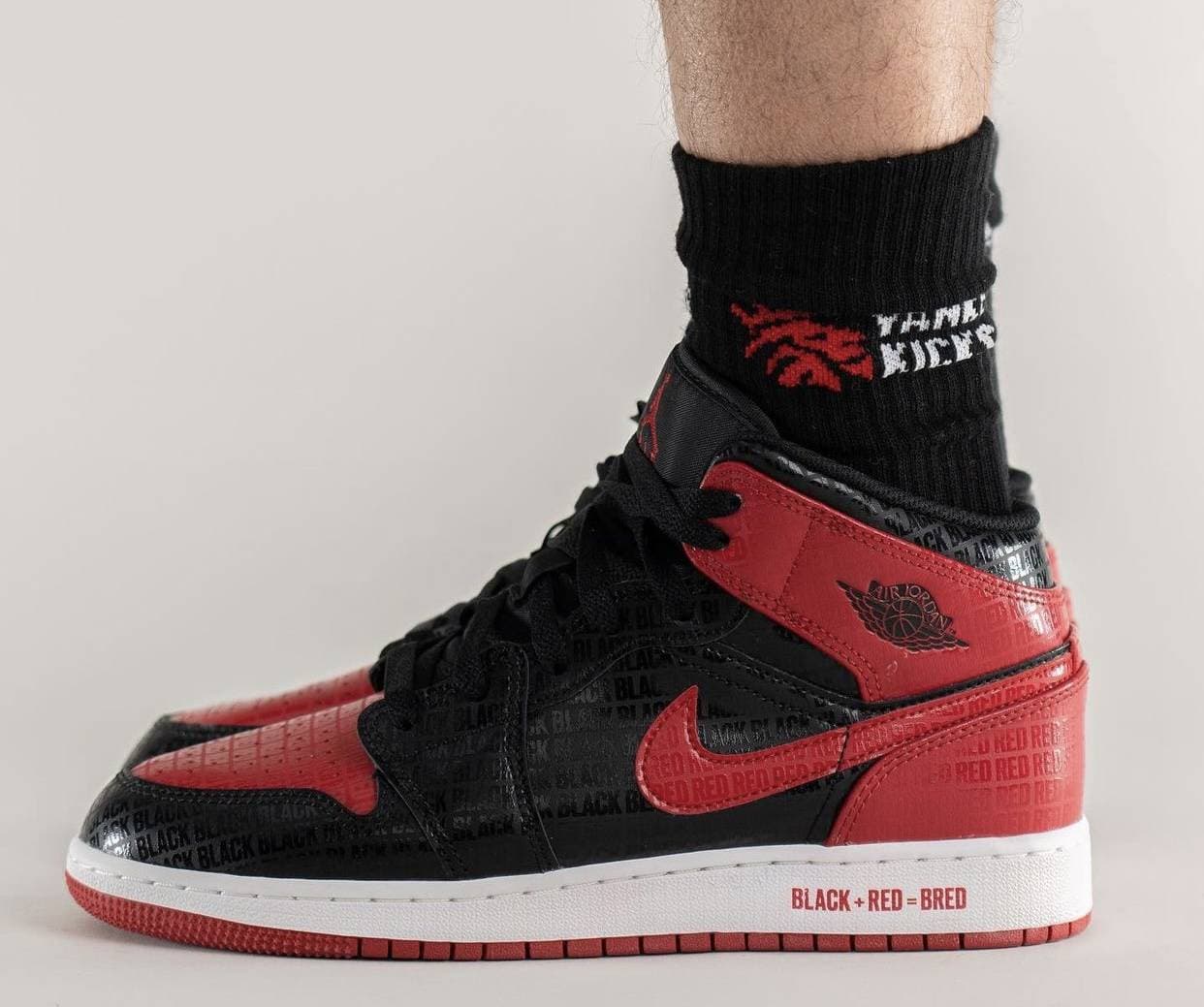 Air Jordan 1 Mid GS “Bred” release photo 13