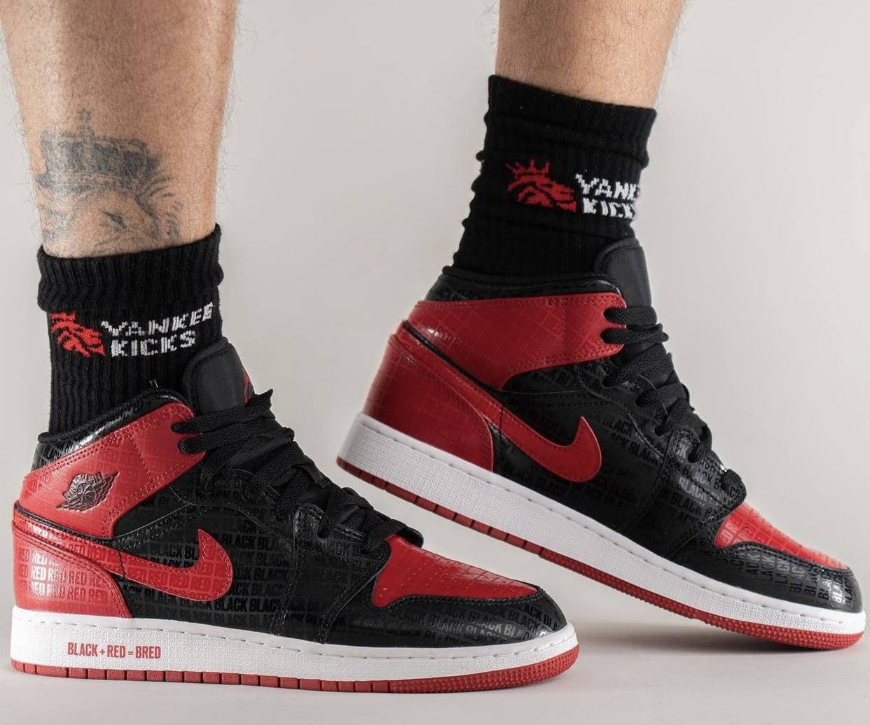 Air Jordan 1 Mid GS “Bred” release photo 16