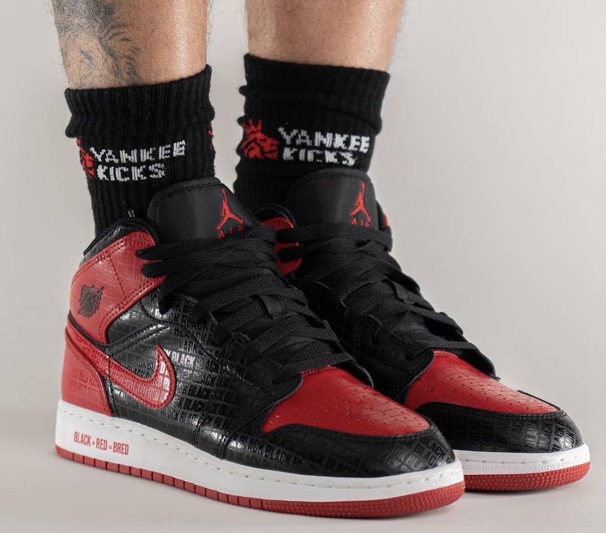 Air Jordan 1 Mid GS “Bred” release photo 12