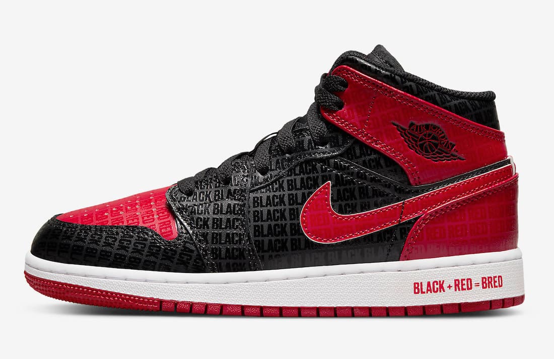 Air Jordan 1 Mid GS “Bred” release photo 3