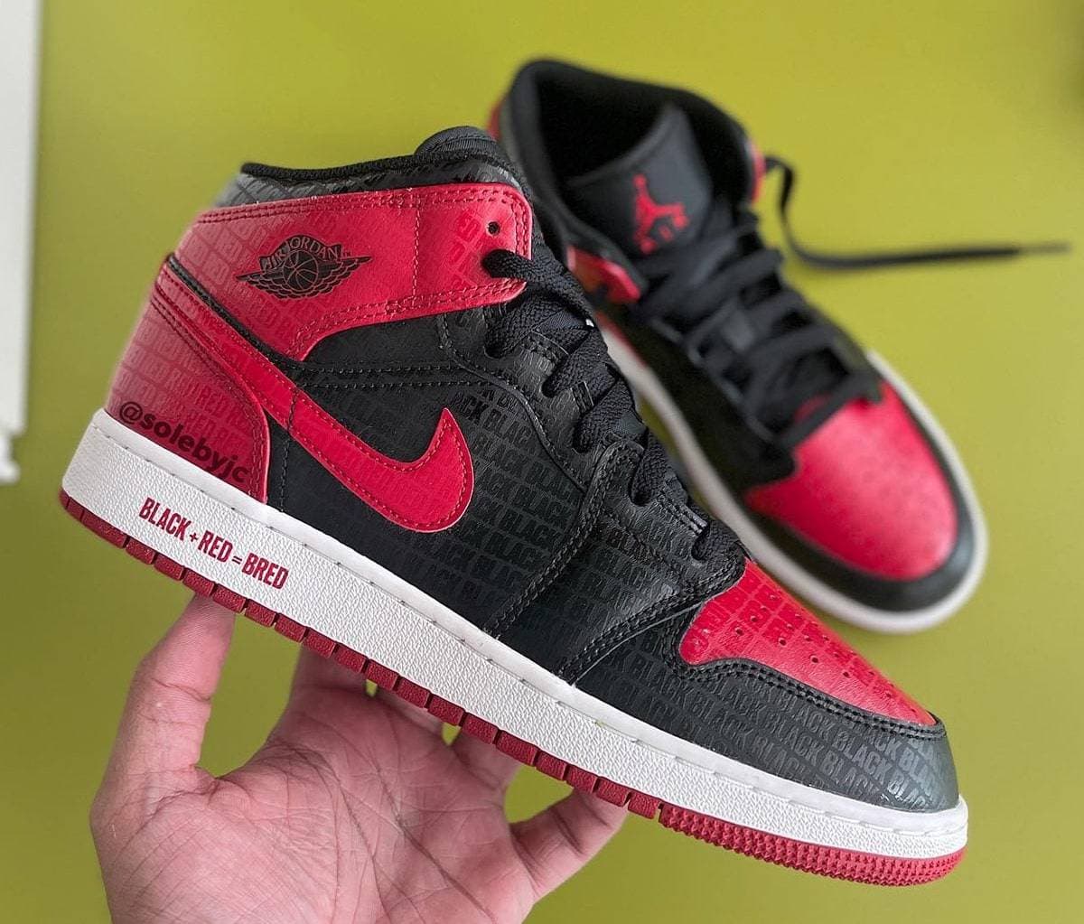 Air Jordan 1 Mid GS “Bred” release photo 20