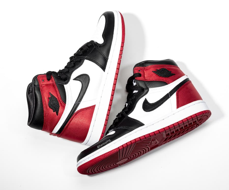 Air Jordan 1 Satin WMNS “Black Toe” release photo 3