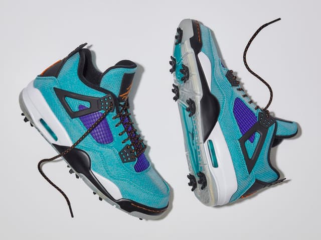Air Jordan 4 Golf “Teal Purple” Jordan release photo