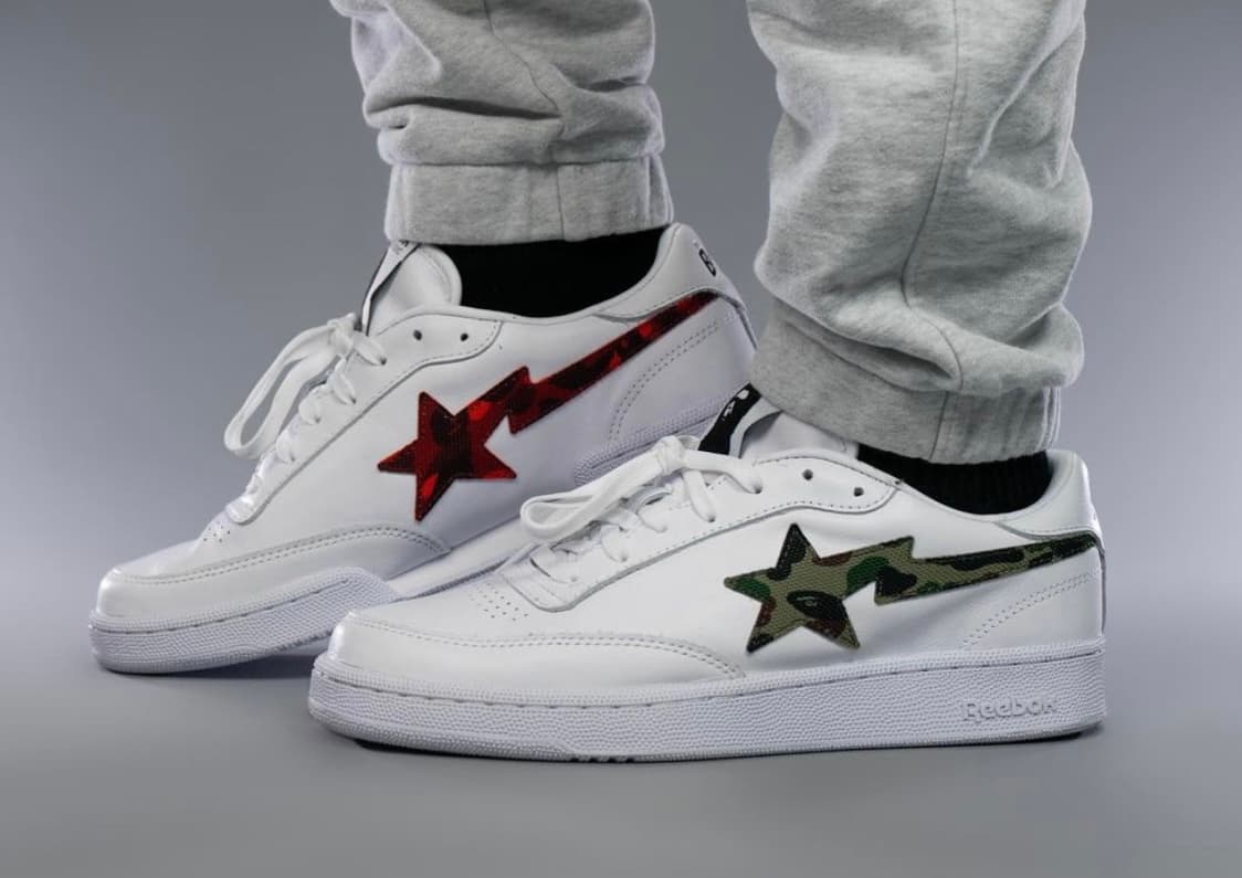 Bape x Reebok Club C “Bapesta” release photo 16