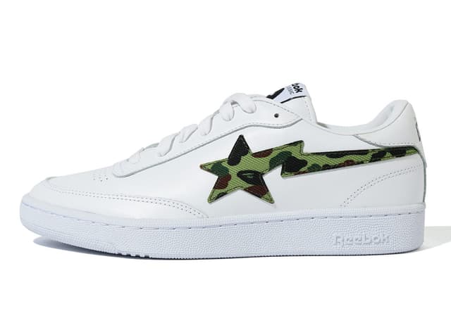 Bape x Reebok Club C “Bapesta” release photo