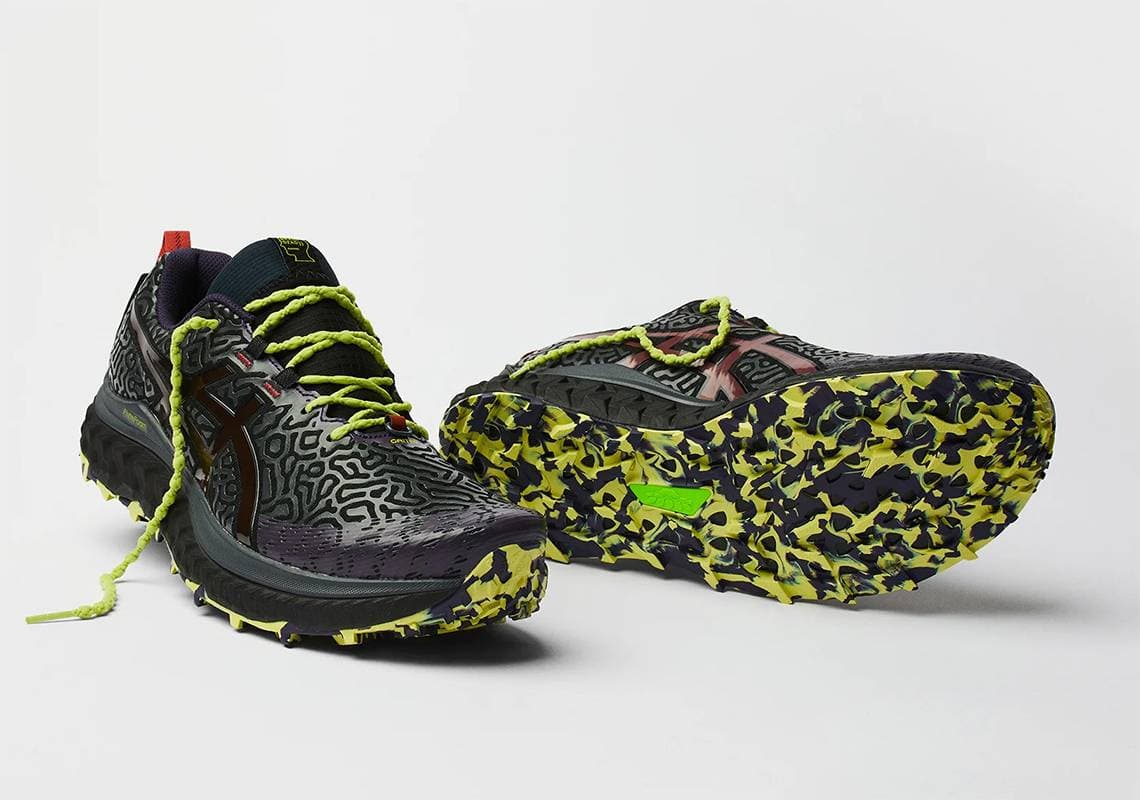 Brain Dead x ASICS Trabuco Max "Chaos Slime" ASICS release photo