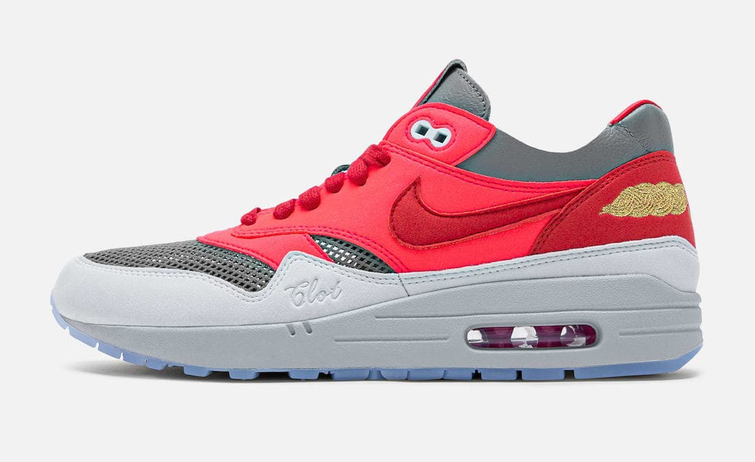 CLOT x Nike Air Max 1 “K.O.D. Solar Red” release photo 3
