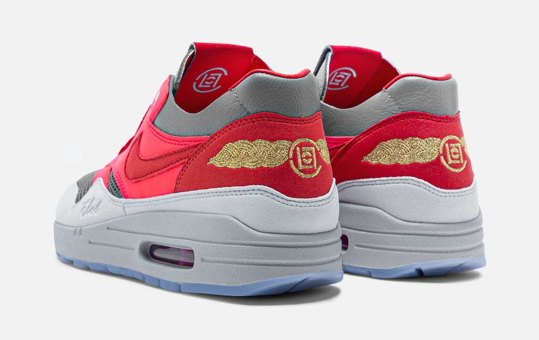 CLOT x Nike Air Max 1 “K.O.D. Solar Red” release photo 6