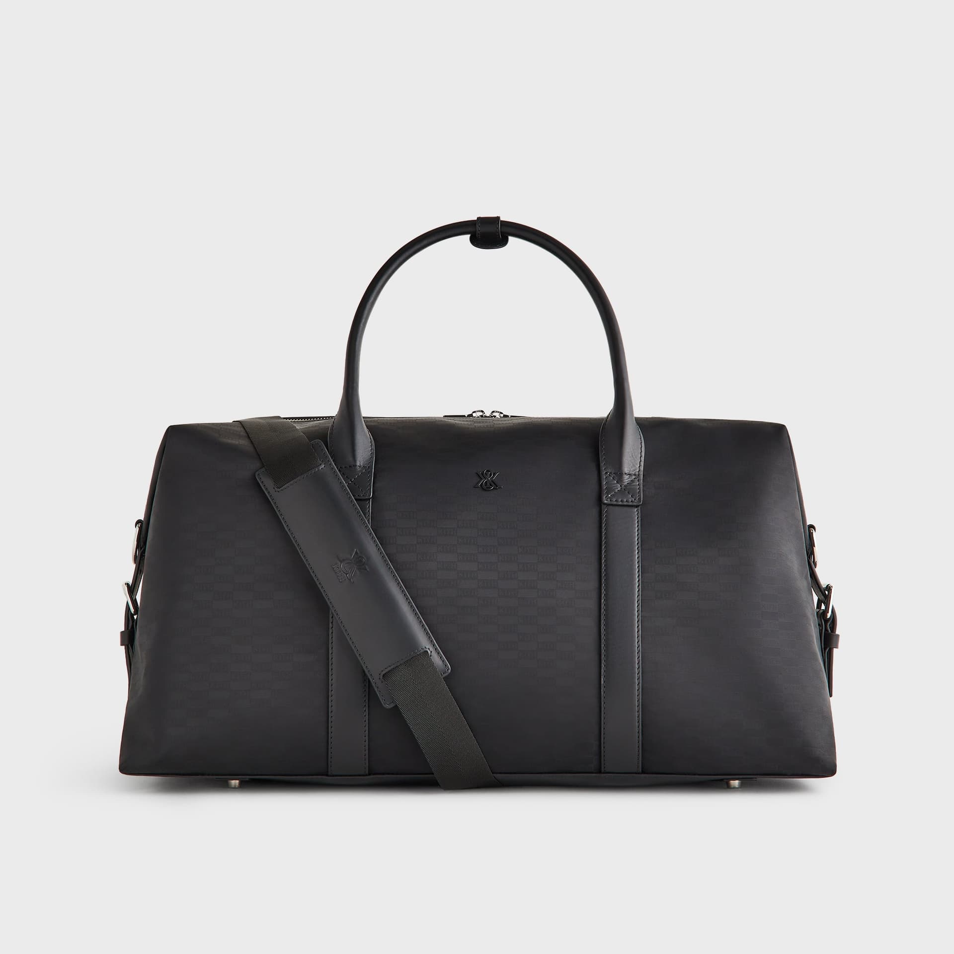 Kith Monogram Nylon Leather Duffle Bag - Black release photo 1