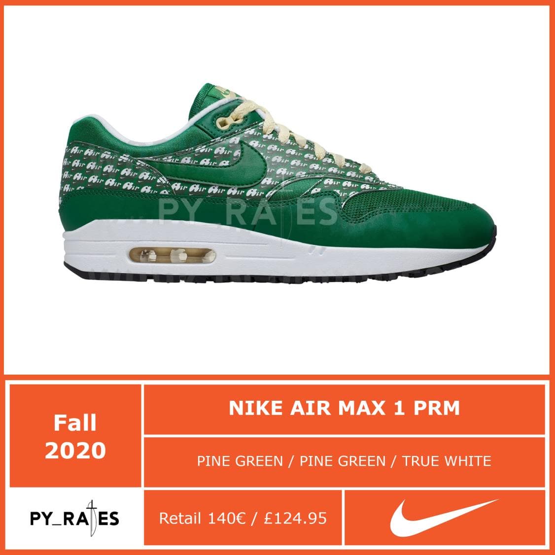 Nike Air Max 1 PRM “Pine Green” release photo 2