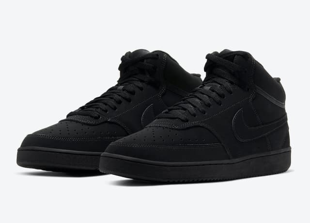 Nike Court Vision Mid “Triple Black” Nike release photo