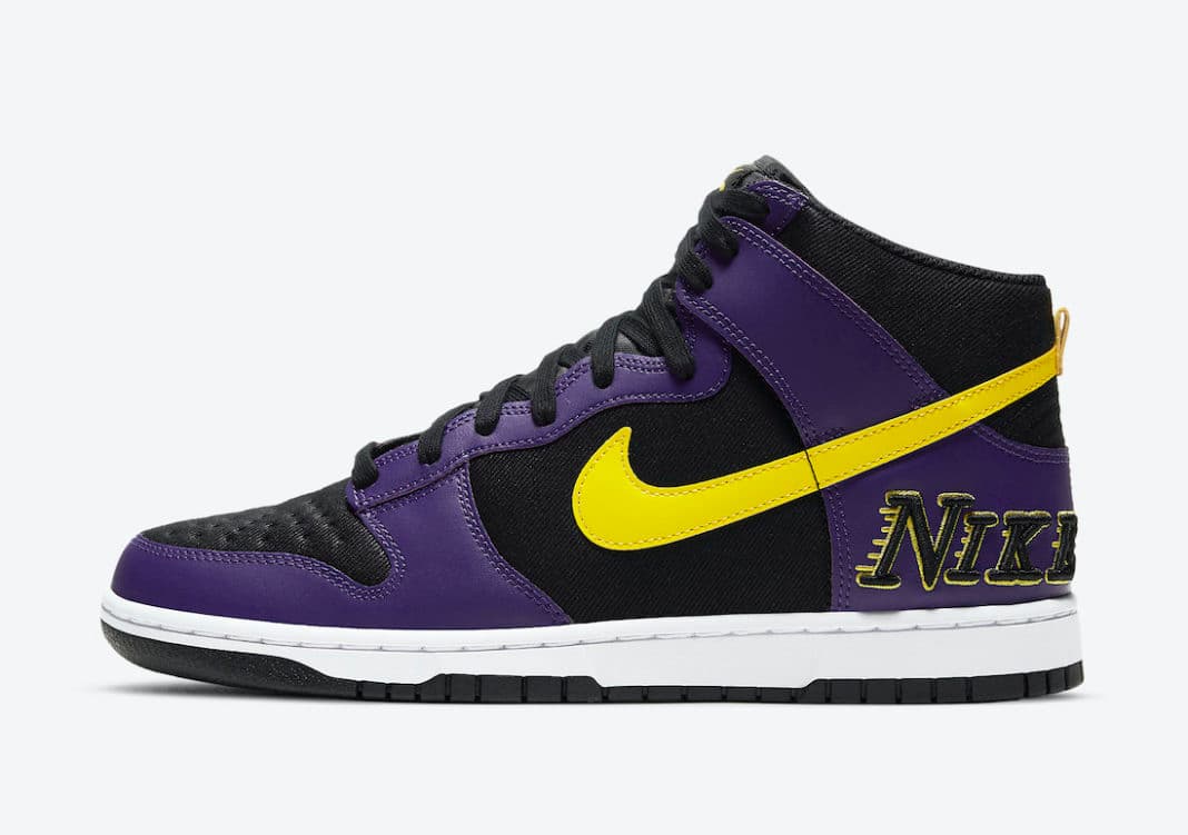 Nike Dunk High EMB “Lakers” Nike release photo