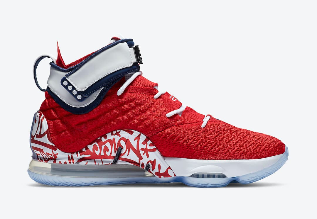 Nike LeBron 17 “Graffiti Fire Red” release photo 4
