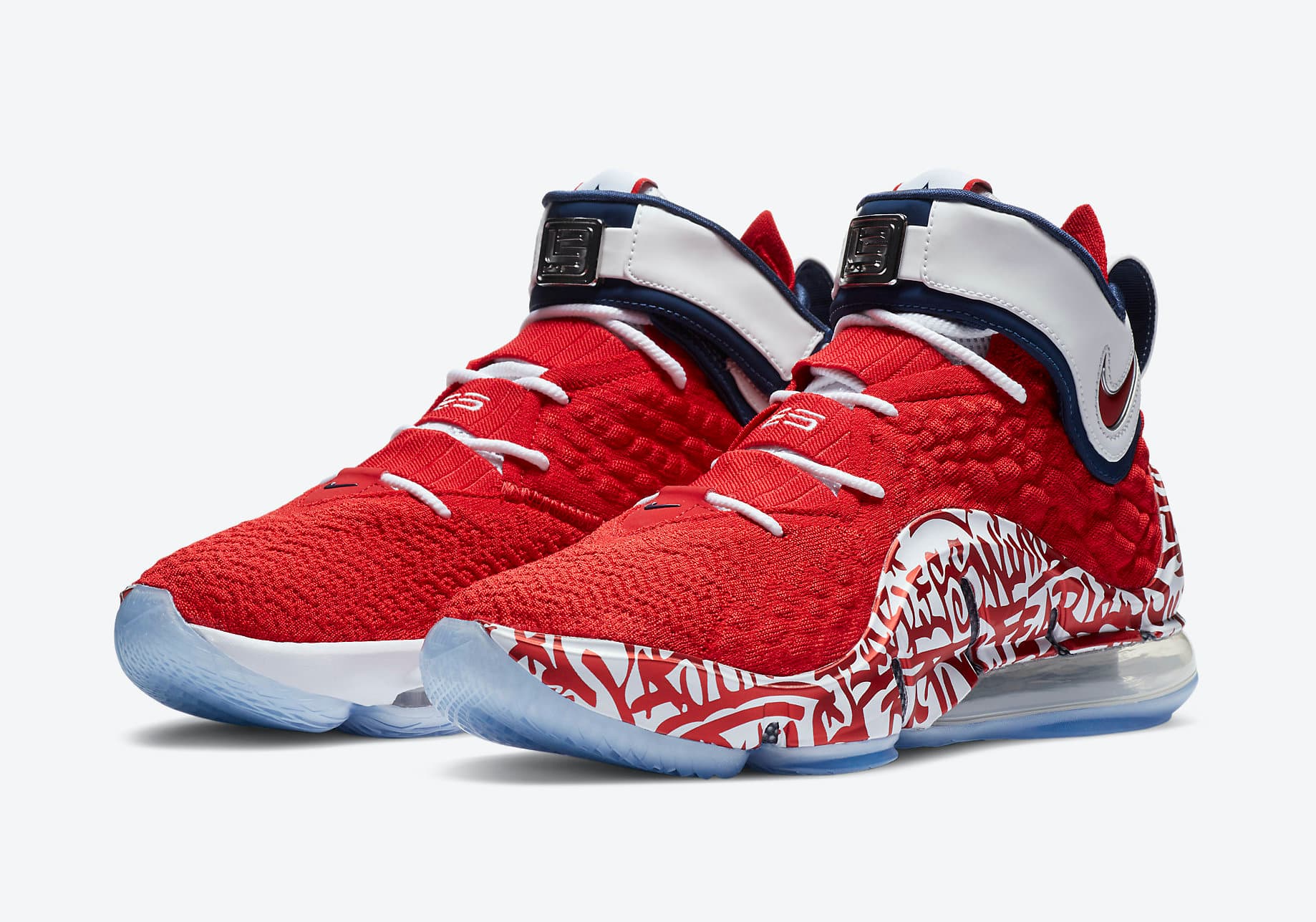 Nike LeBron 17 “Graffiti Fire Red” release photo 2