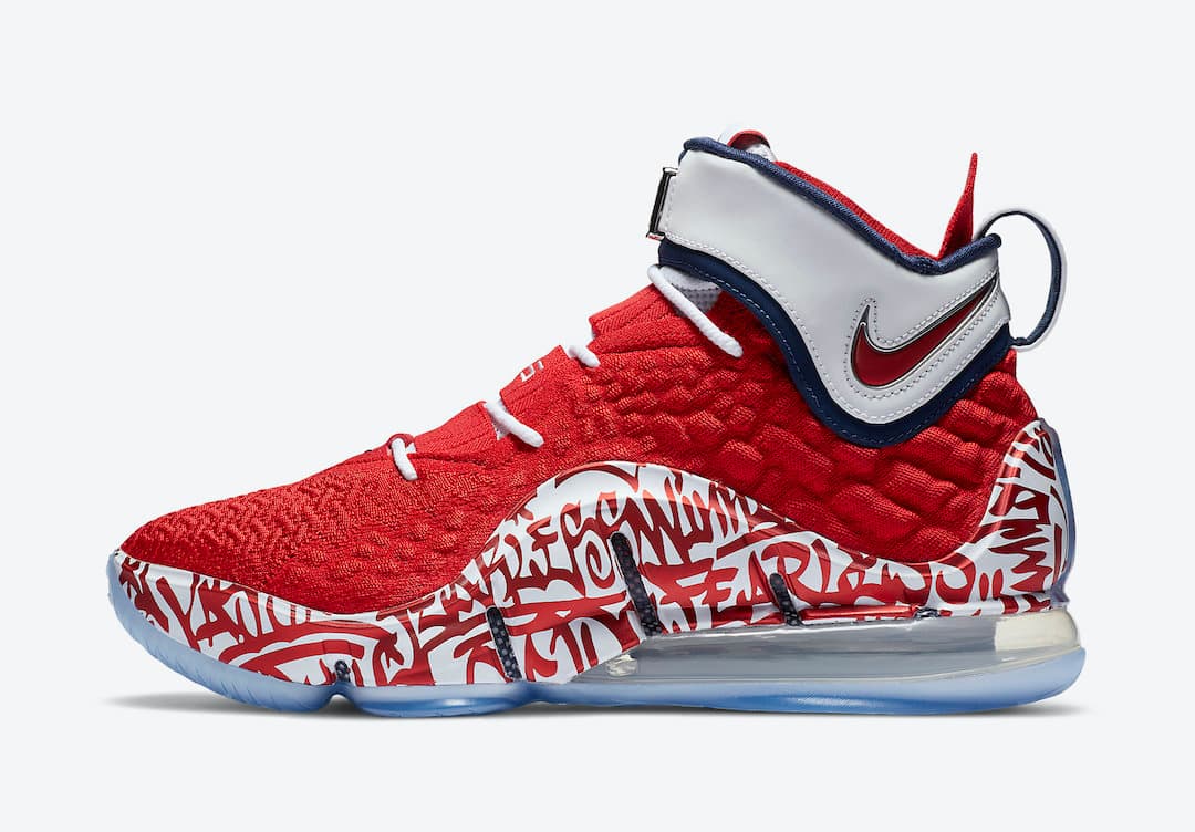 Nike LeBron 17 “Graffiti Fire Red” release photo 3