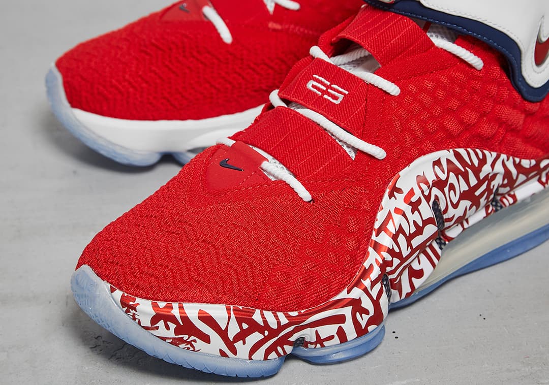 Nike LeBron 17 “Graffiti Fire Red” release photo 13
