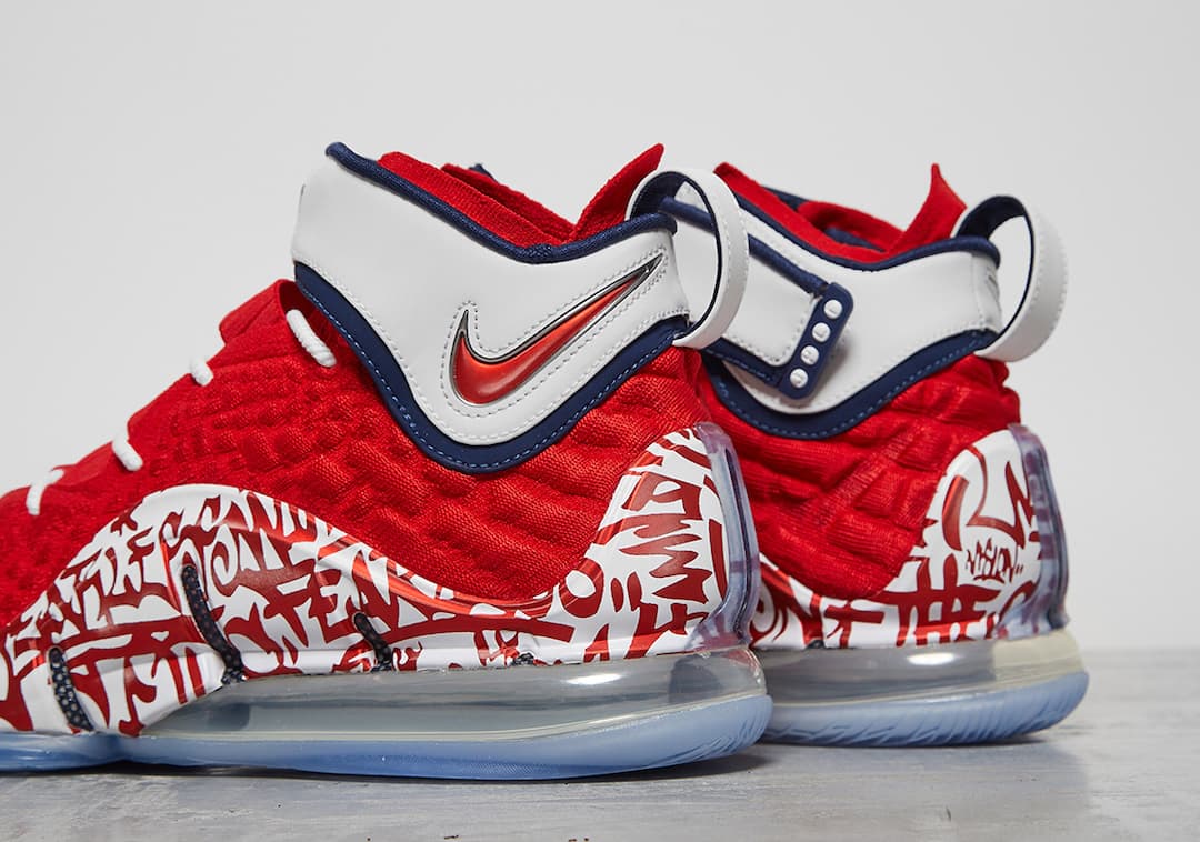 Nike LeBron 17 “Graffiti Fire Red” release photo 14