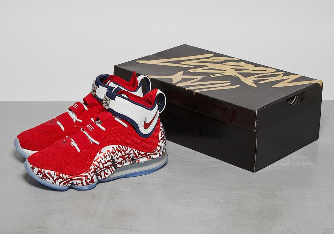Nike LeBron 17 “Graffiti Fire Red” release photo 16