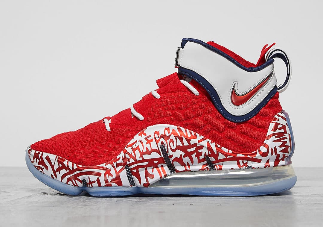 Nike LeBron 17 “Graffiti Fire Red” release photo 11