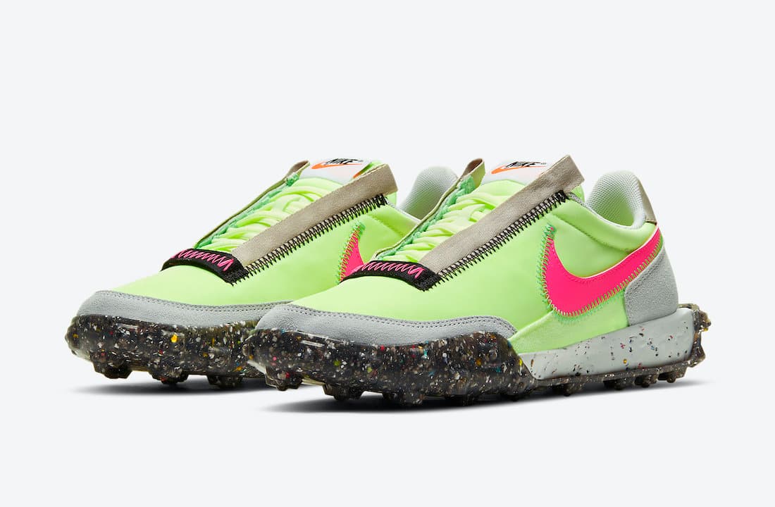 Nike Waffle Racer Crater WMNS “Barely Volt” release photo 2