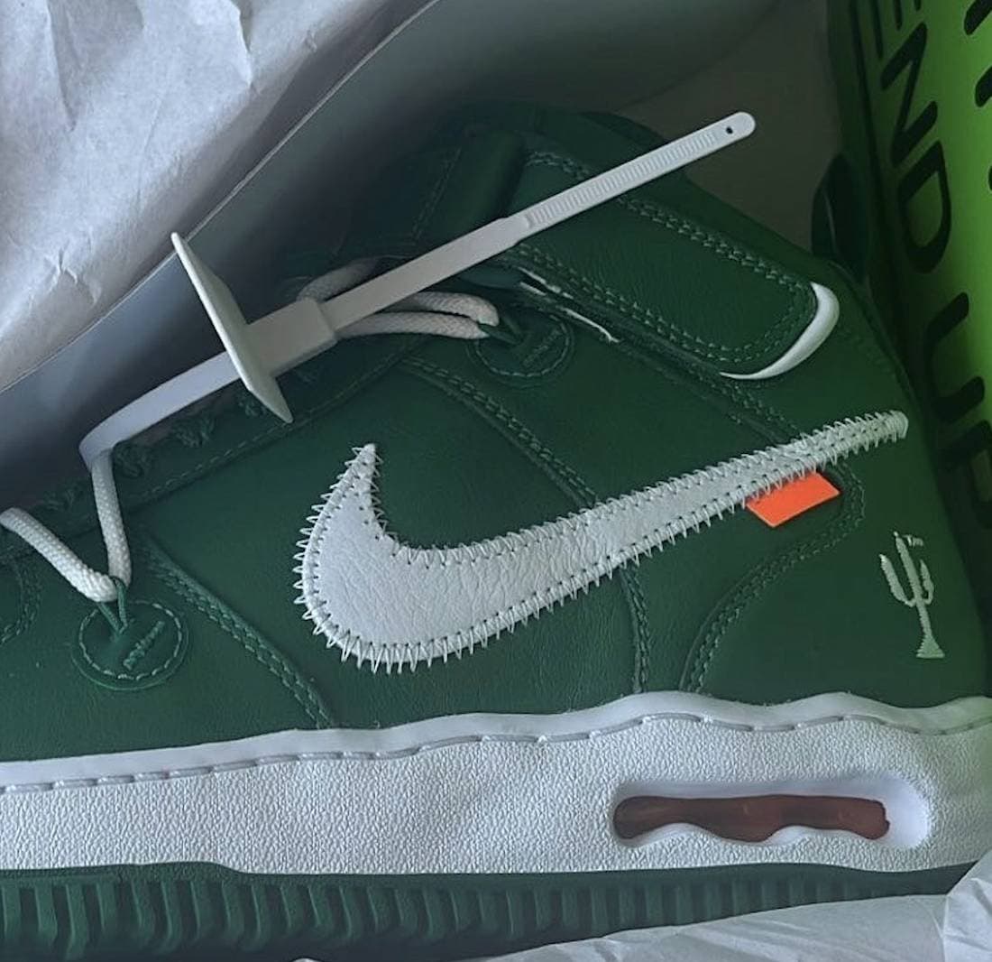 Off-White x Nike Air Force 1 Mid “Pine Green” release photo 20