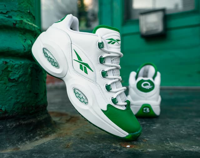 Reebok Question Low “Green Toe” release photo
