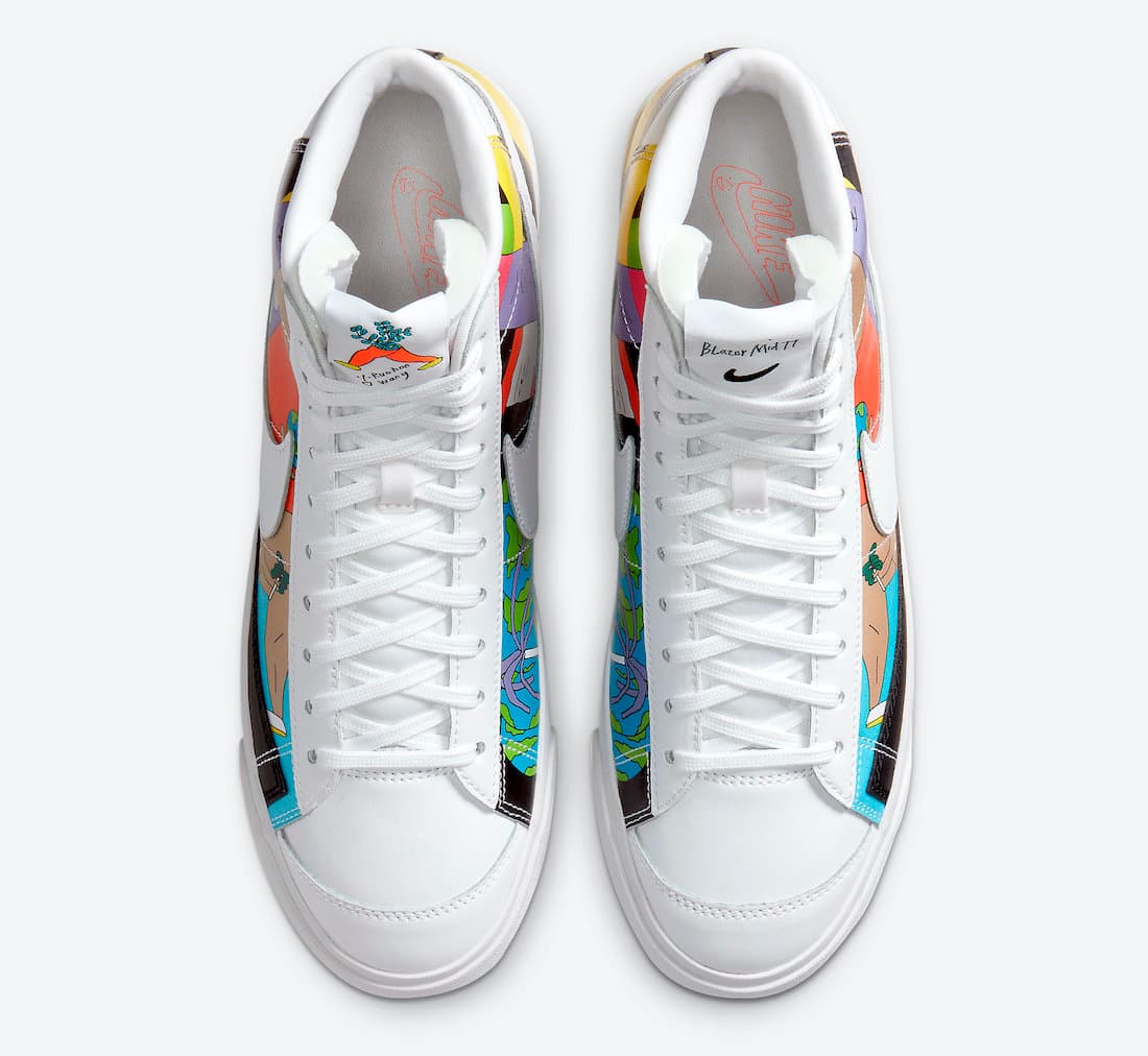 Ruohan Wang x Nike Blazer Mid ’77 Flyleather release photo 4