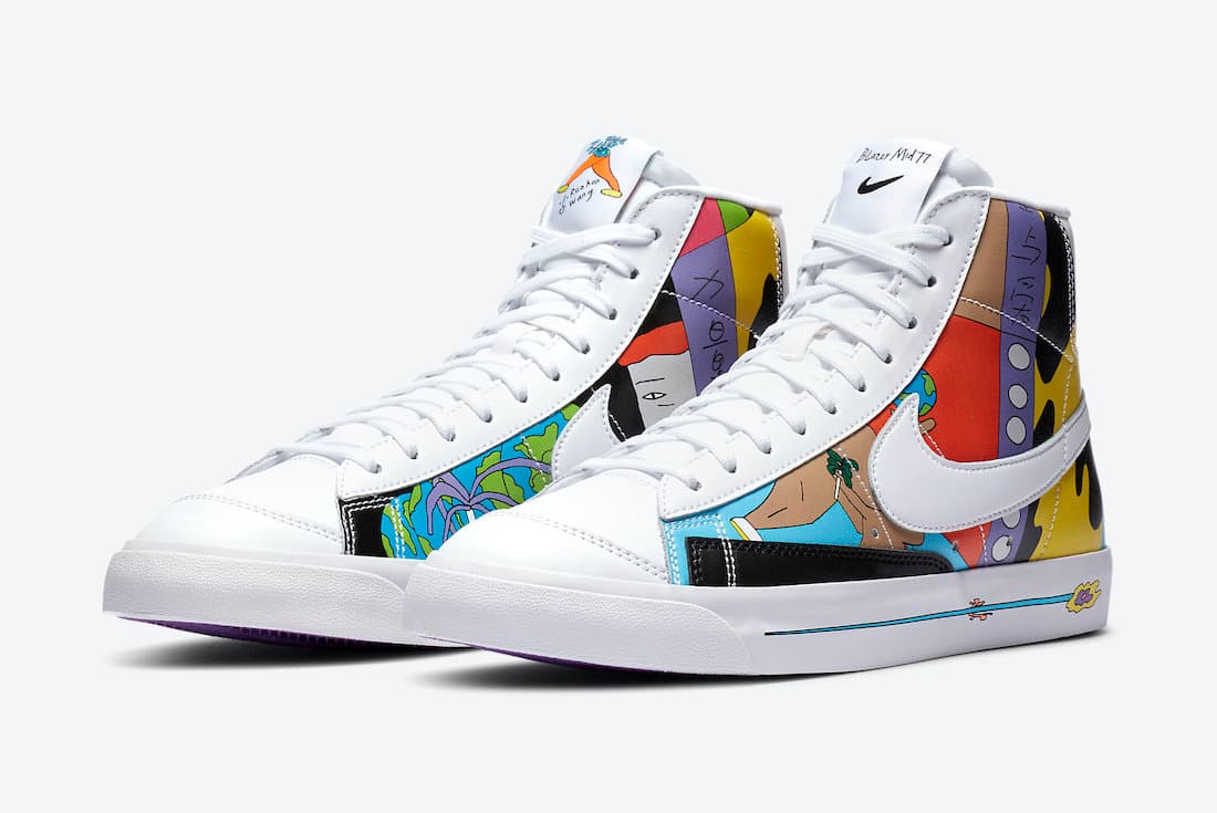 Ruohan Wang x Nike Blazer Mid ’77 Flyleather release photo 1