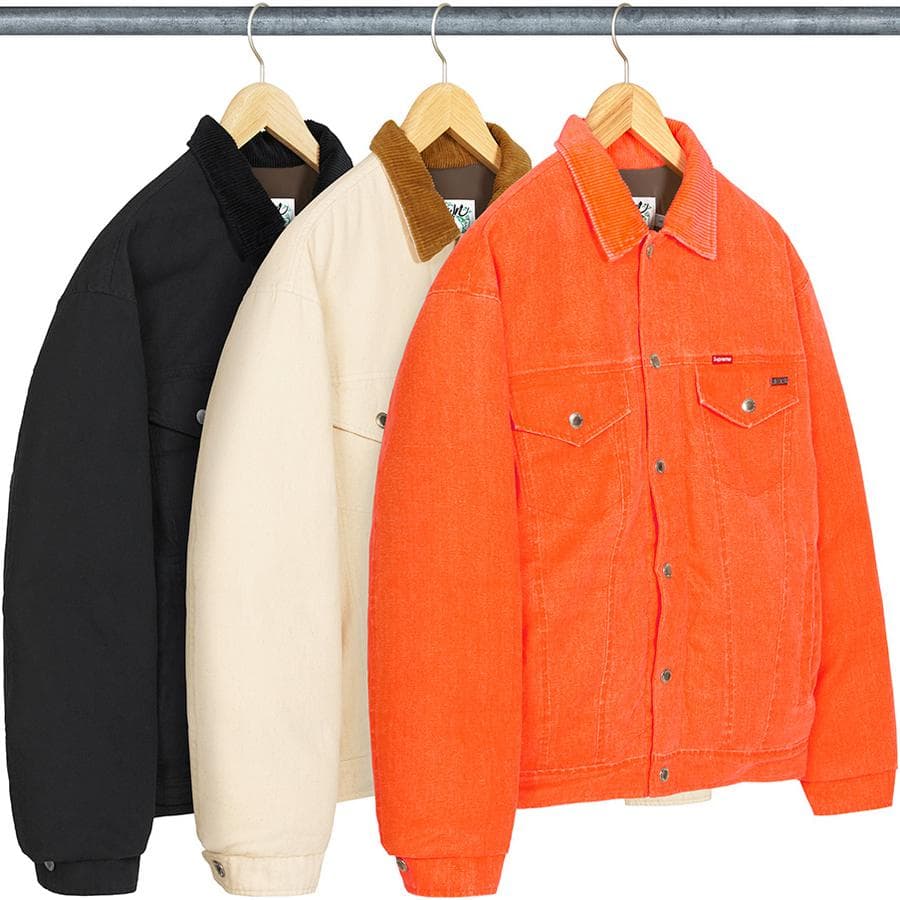 Supreme®/schott® Canvas Down Trucker Jacket release photo 1