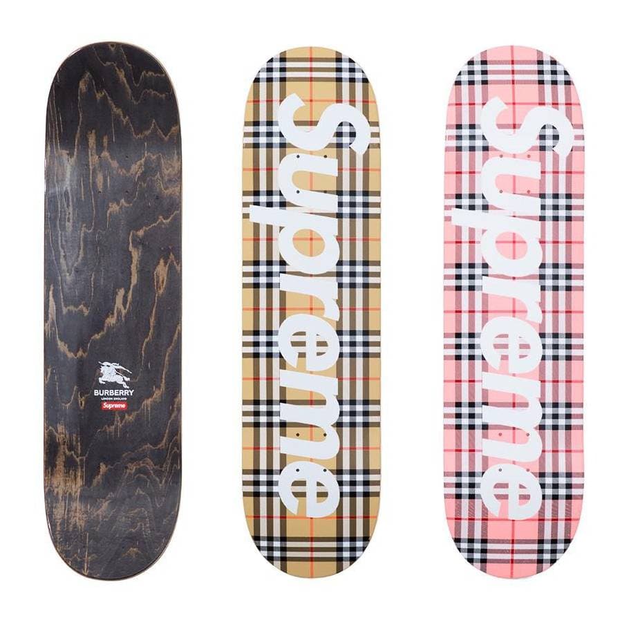 Supreme®/burberry® Skateboard release photo 1