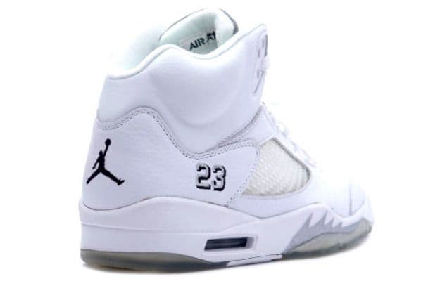 Air Jordan 5 White/Metallic release photo 2