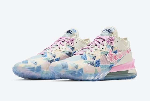 atmos x Nike LeBron 18 Low “Cherry Blossom” Nike release photo