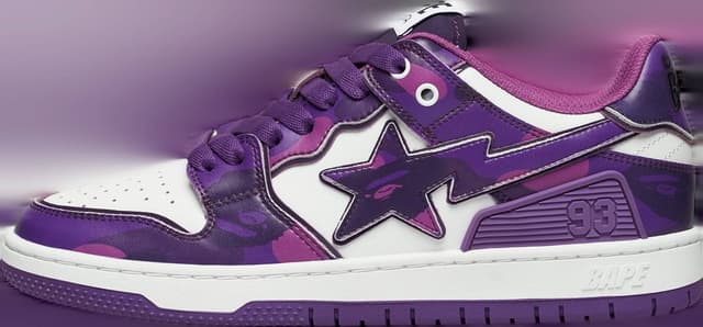 Bape Sk8 Sta #1 WMNS Purple / White release photo