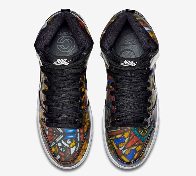 CONCEPTS X NIKE SB DUK HIGH PRM “STAINED GLASS release photo 4