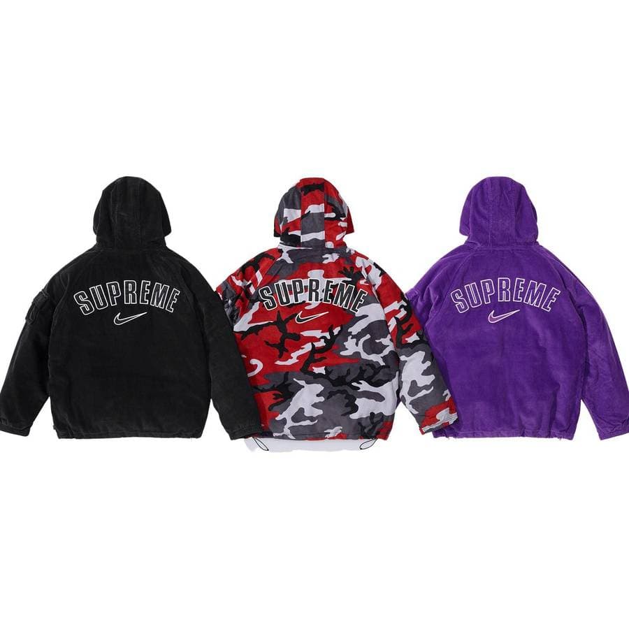 Supreme®/nike® Arc Corduroy Hooded Jacket release photo 1